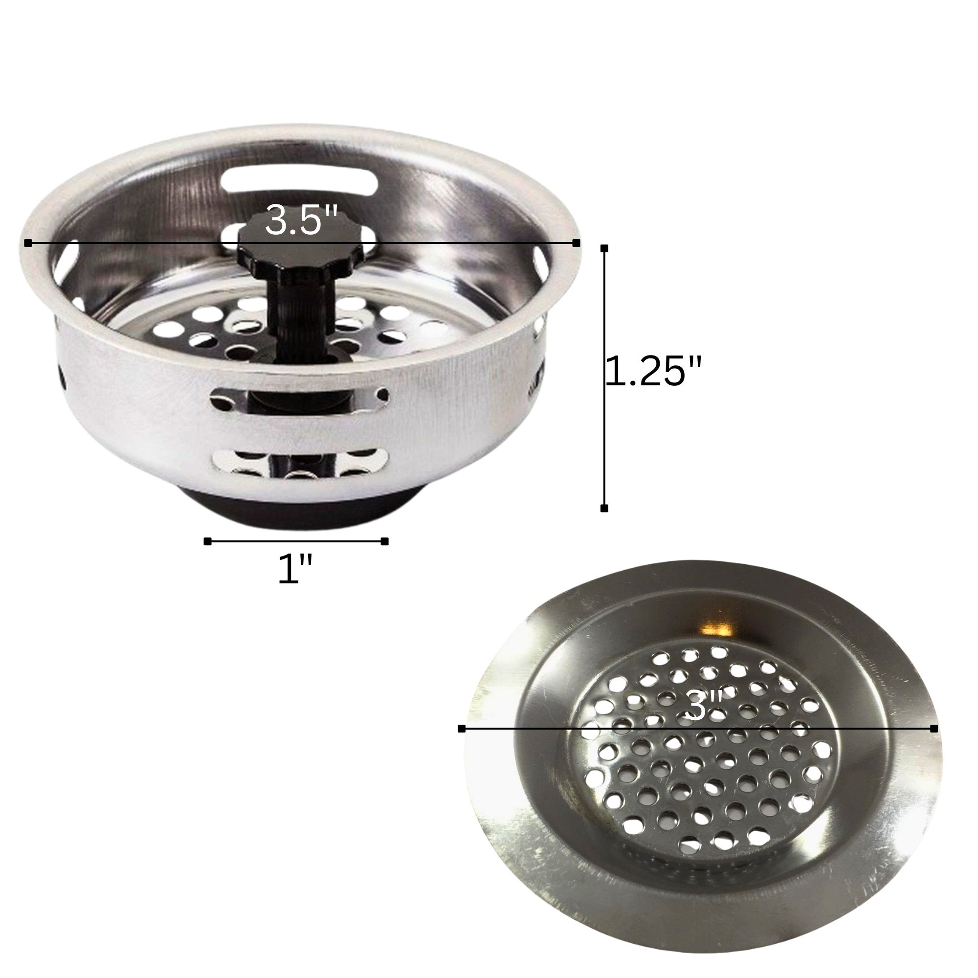 Stainless Steel Sink Strainers Drain Protectors: 2 Pack Drain Covers & Strainers Hardware product detail image