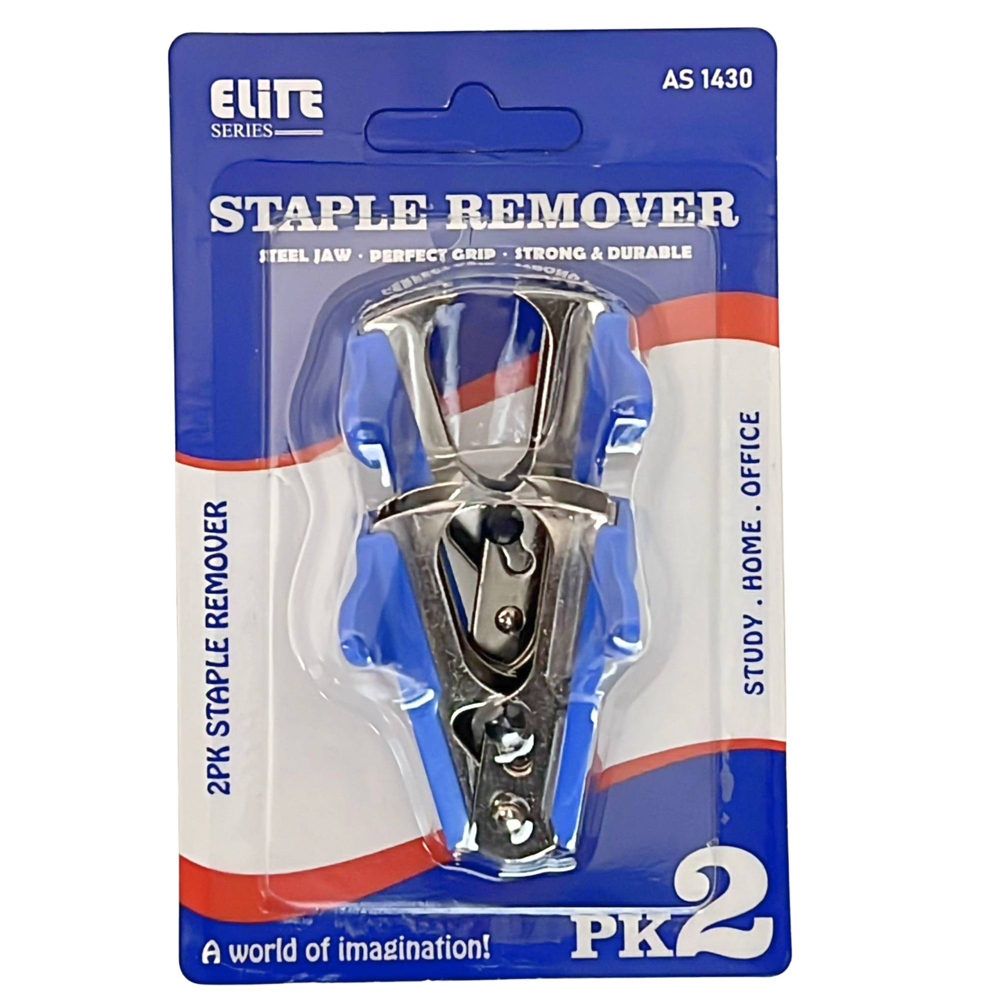 Stapler Remover Extra Wide Finger Grip & Durable Steel Jaw: 2 Pack Staple Removers main product image