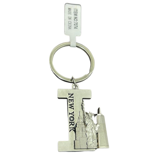 Statue of Liberty New York Keychain Souvenir – with Letter I
