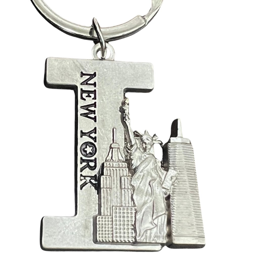 Statue of Liberty New York Keychain Souvenir – with Letter I