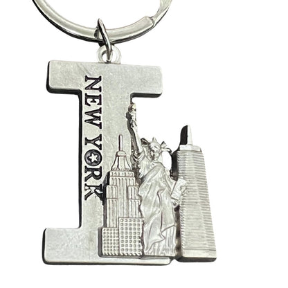 Statue of Liberty New York Keychain Souvenir – with Letter I