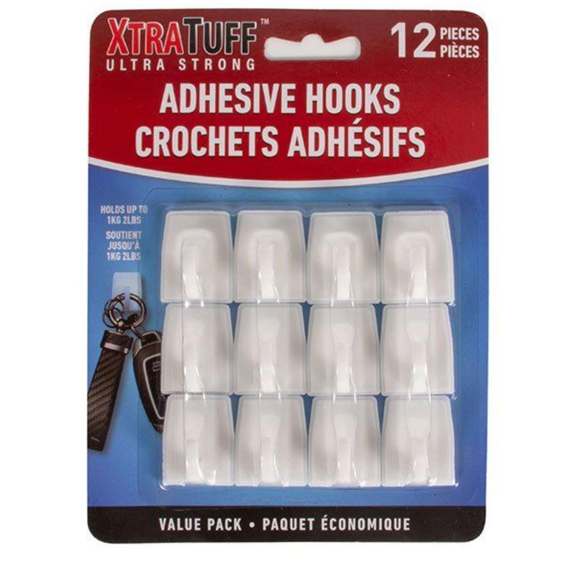 1.5" Xtra Tuff Adhesive Hooks