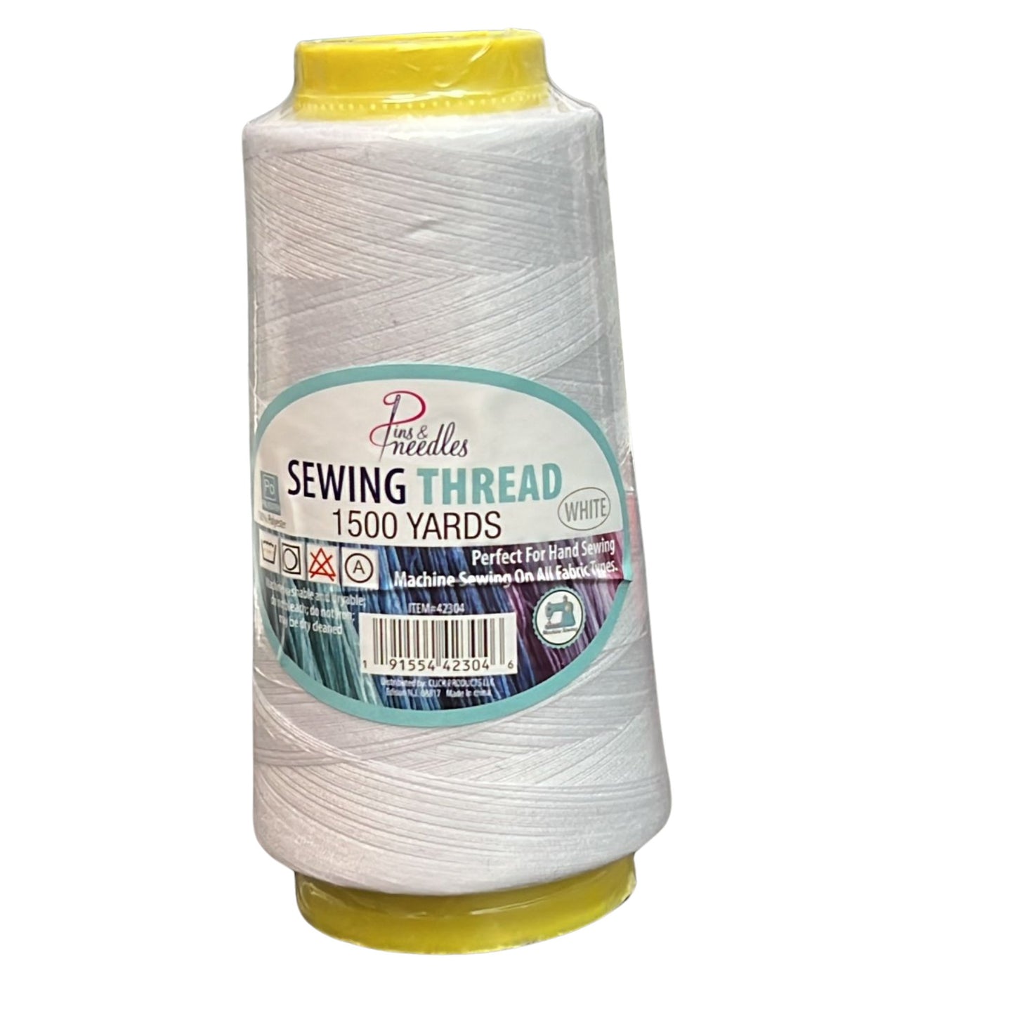 1500 Yards Pins & Needles Sewing White Thread