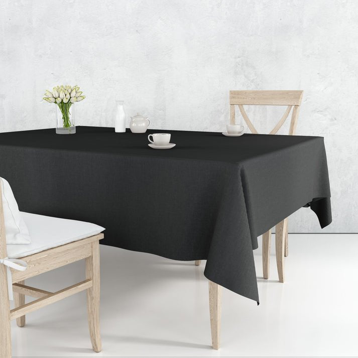 Tablecover Plastic Black Rectangular 54'' X 108'' 1 Pack Table Cover product detail image