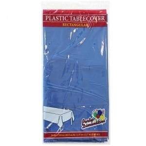 Tablecover Plastic Blue Rectangular 54'' X 108'' 1 Pack Table Cover main product image