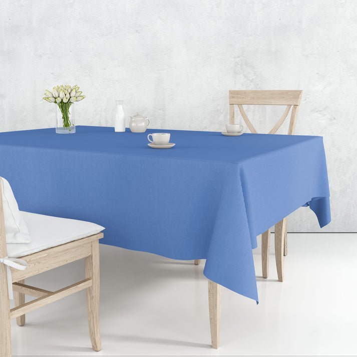 Tablecover Plastic Blue Rectangular 54'' X 108'' 1 Pack Table Cover product detail image