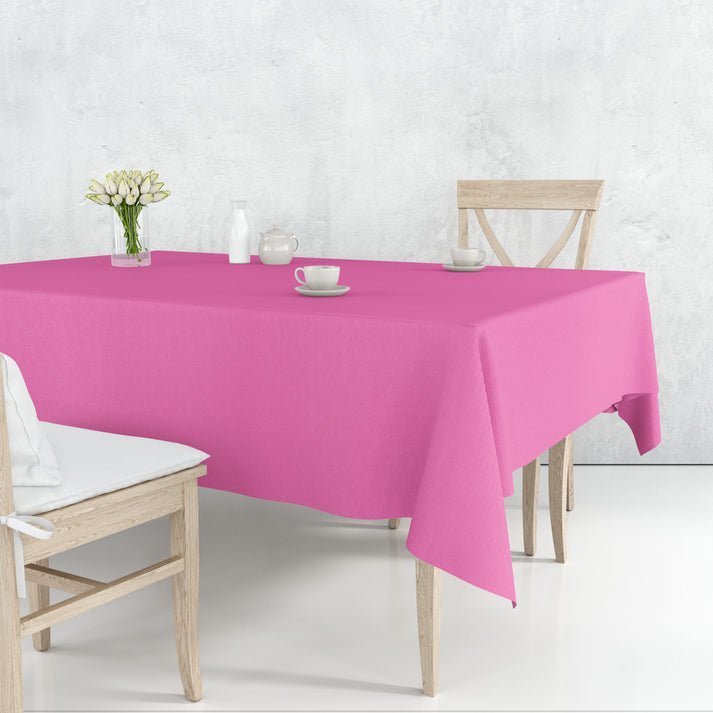 Table cover Plastic Hot Pink Rectangular 54'' X 108'' 1 Pack size and feature image