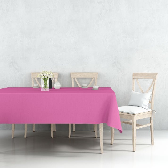 Table cover Plastic Hot Pink Rectangular 54'' X 108'' 1 Pack product detail image