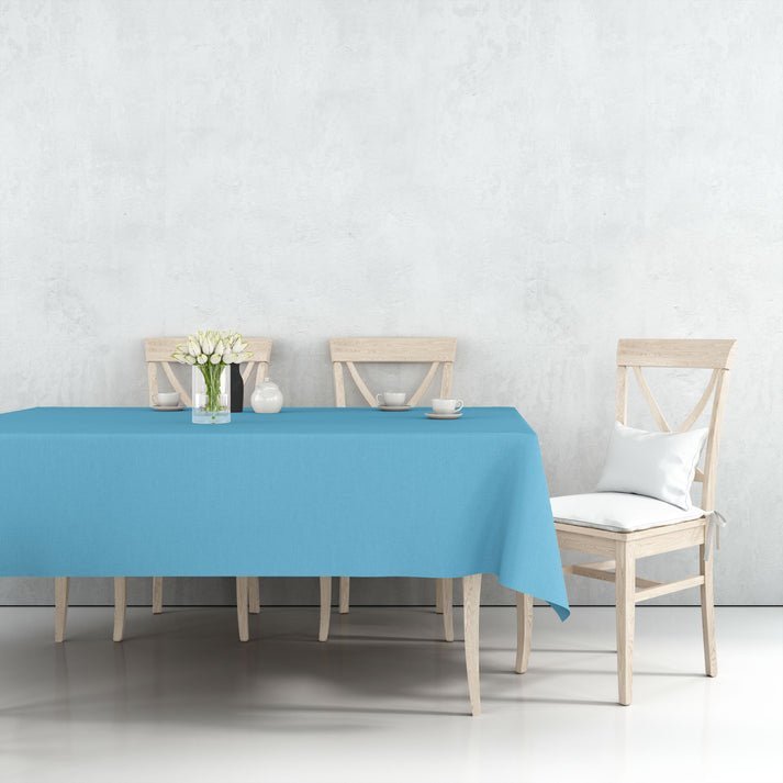 Tablecover Plastic Island Blue Rectangular 54''X108'' 1 Pack Table Cover size and feature image