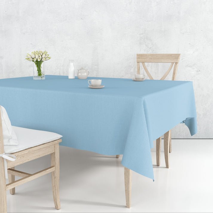 Tablecover Plastic Light Blue Rectangular 54'' X 108'' 1 Pack Table Cover product detail image
