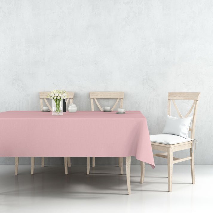 Tablecover Plastic Light Pink Rectangular 54'' X 108'' 1 Pack Table Cover product detail image