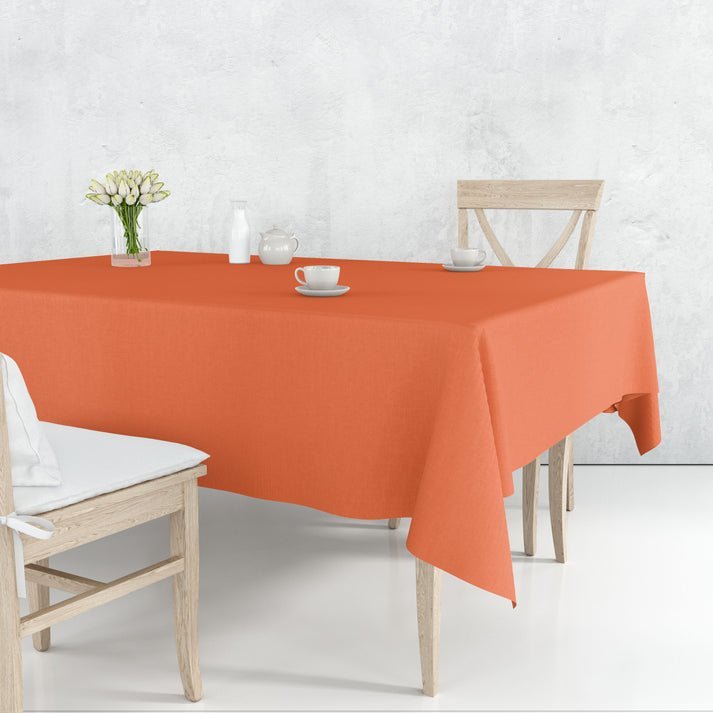 Tablecover Plastic Orange Rectangular 54'' X 108'' 1 Pack Table Cover product detail image