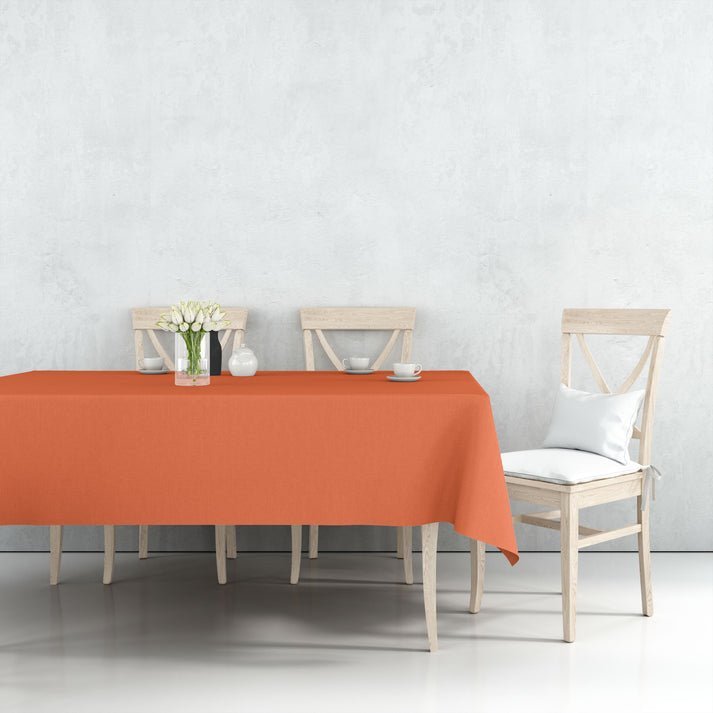 Tablecover Plastic Orange Rectangular 54'' X 108'' 1 Pack Table Cover size and feature image