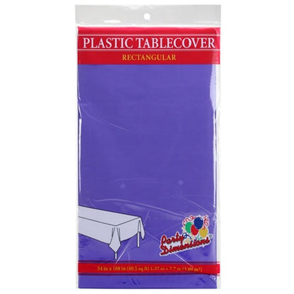 Tablecover Plastic Purple Rectangular 