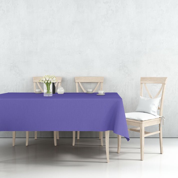 Tablecover Plastic Purple Rectangular 54'' X 108'' 1 Pack Table Cover size and feature image