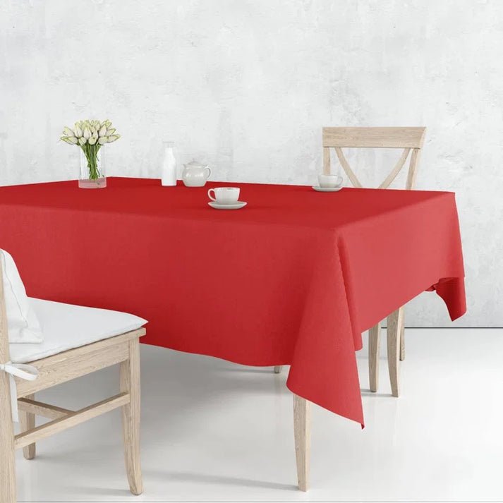 Tablecover Plastic Red Rectangular 