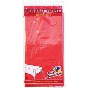 Tablecover Plastic Red Rectangular 54X108 1 Pack Table Cover main product image