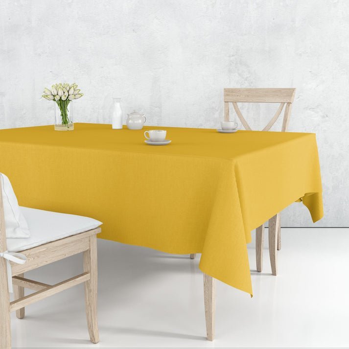 Tablecover Plastic Sunshine Yellow Rectangular 54''X108'' 1 Pack Table Cover product detail image
