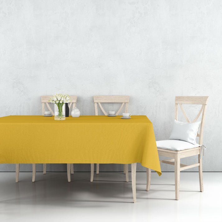 Tablecover Plastic Sunshine Yellow Rectangular 54''X108'' 1 Pack Table Cover size and feature image