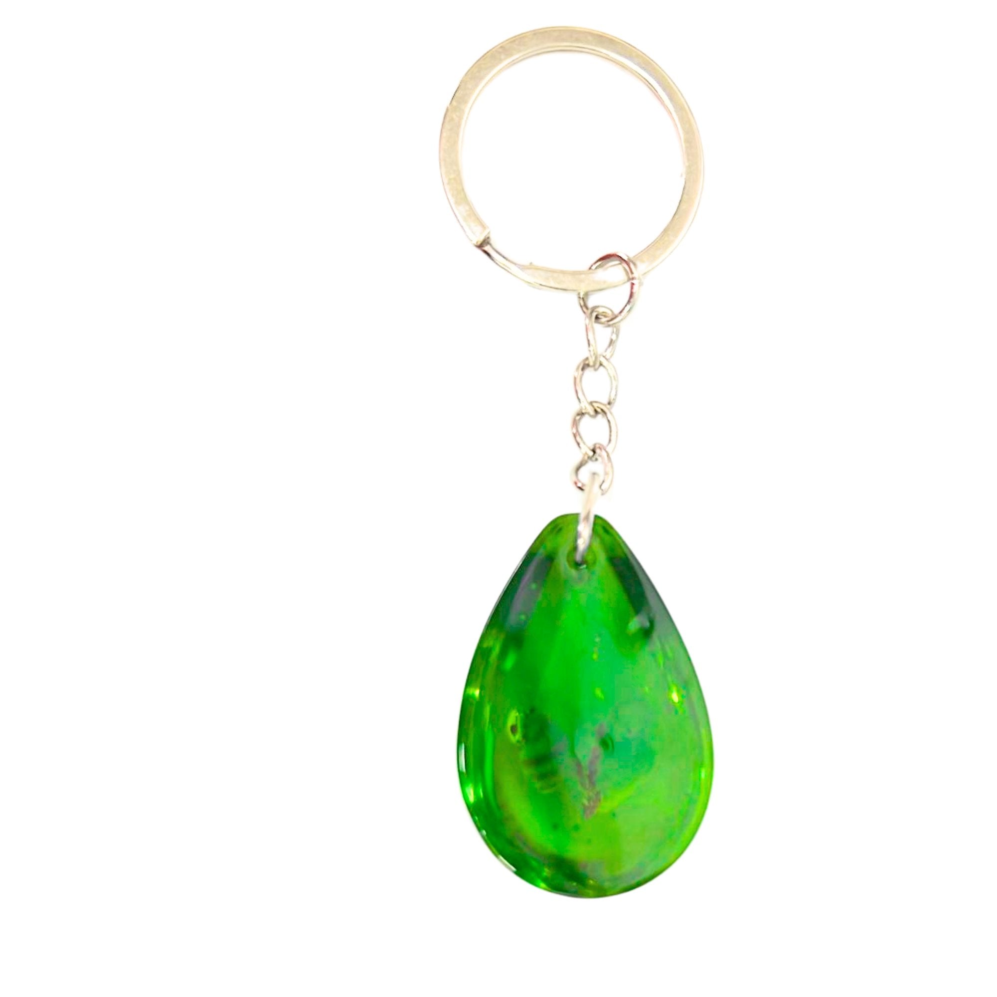3.75" Tear Drop Shape Seashell Inside Keychain – Glowing at Night: 1 Pack Keychain Novelty & Souvenir Catalog size and
