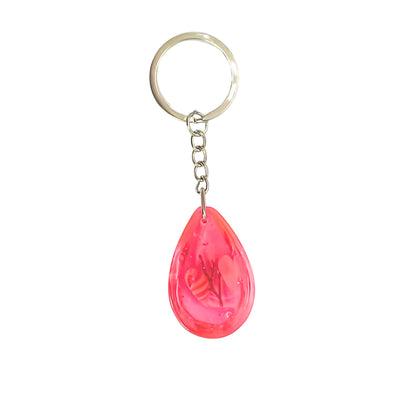Tear Drop Shape Seashell Inside Keychain – Glowing at Night