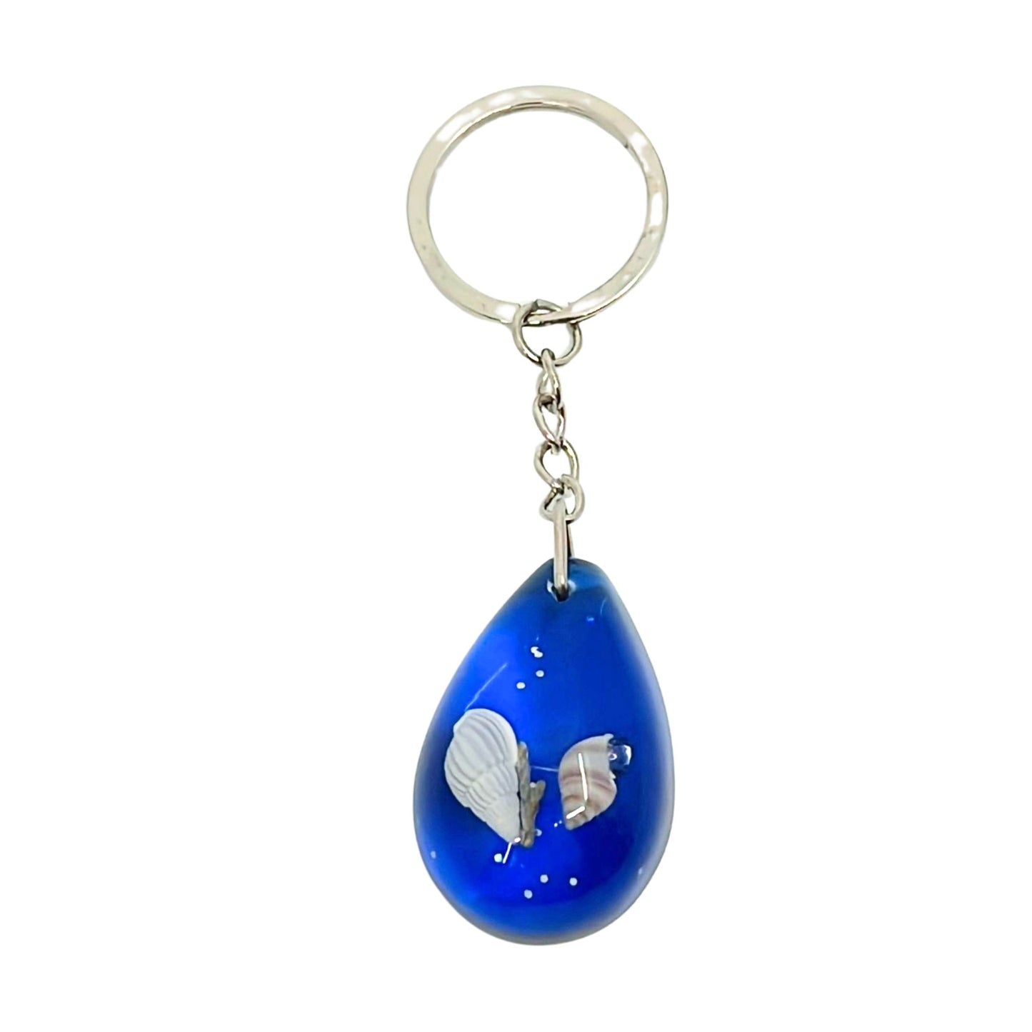 Tear Drop Shape Seashell Inside Keychain – Glowing at Night