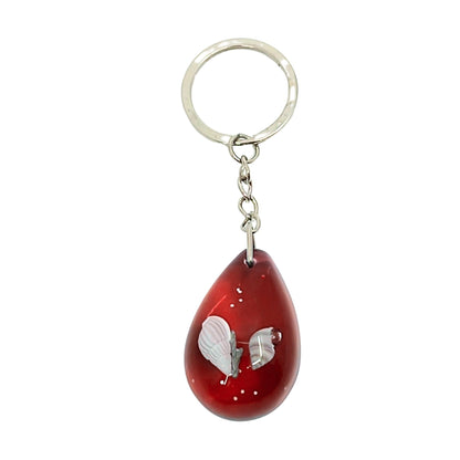 Tear Drop Shape Seashell Inside Keychain – Glowing at Night