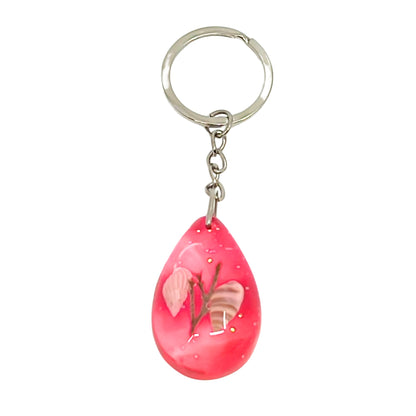 Tear Drop Shape Seashell Inside Keychain – Glowing at Night
