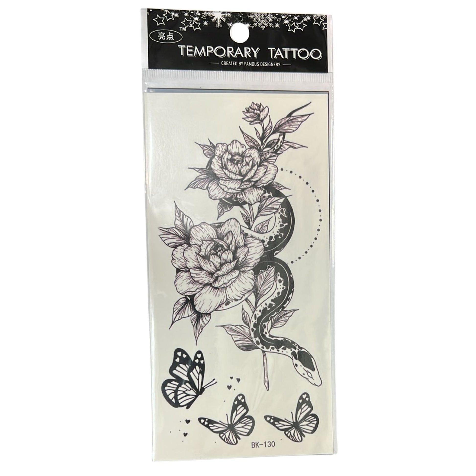 Temporary Long-Lasting Tattoo Sticker – Semi-Permanent Black Body Art for Men & Women