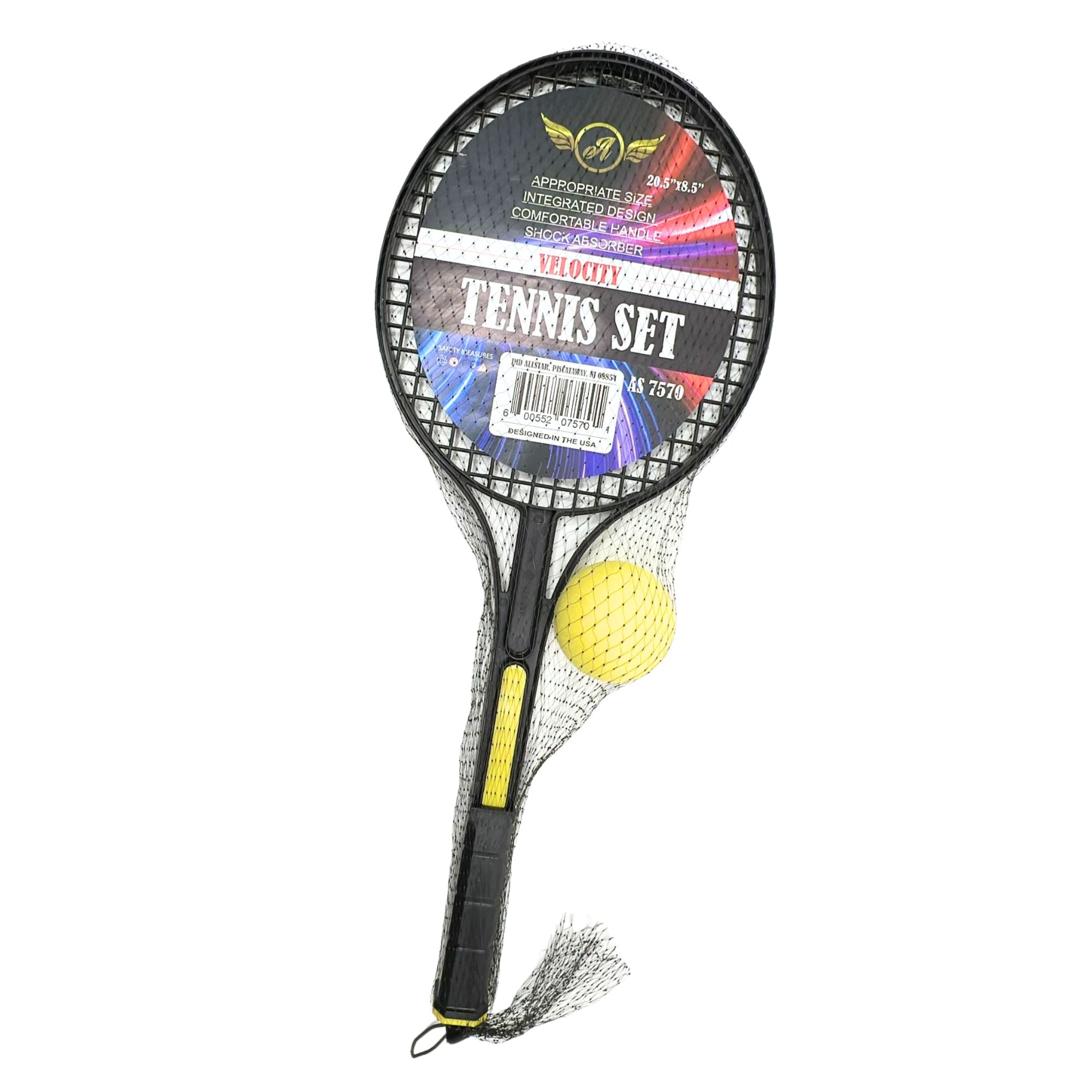 20.5" x 8.5" Tennis Set for Kids – Lightweight Rackets with Ball – Outdoor Sports 1 Pack Racquet Sport Toys Holidays Gift