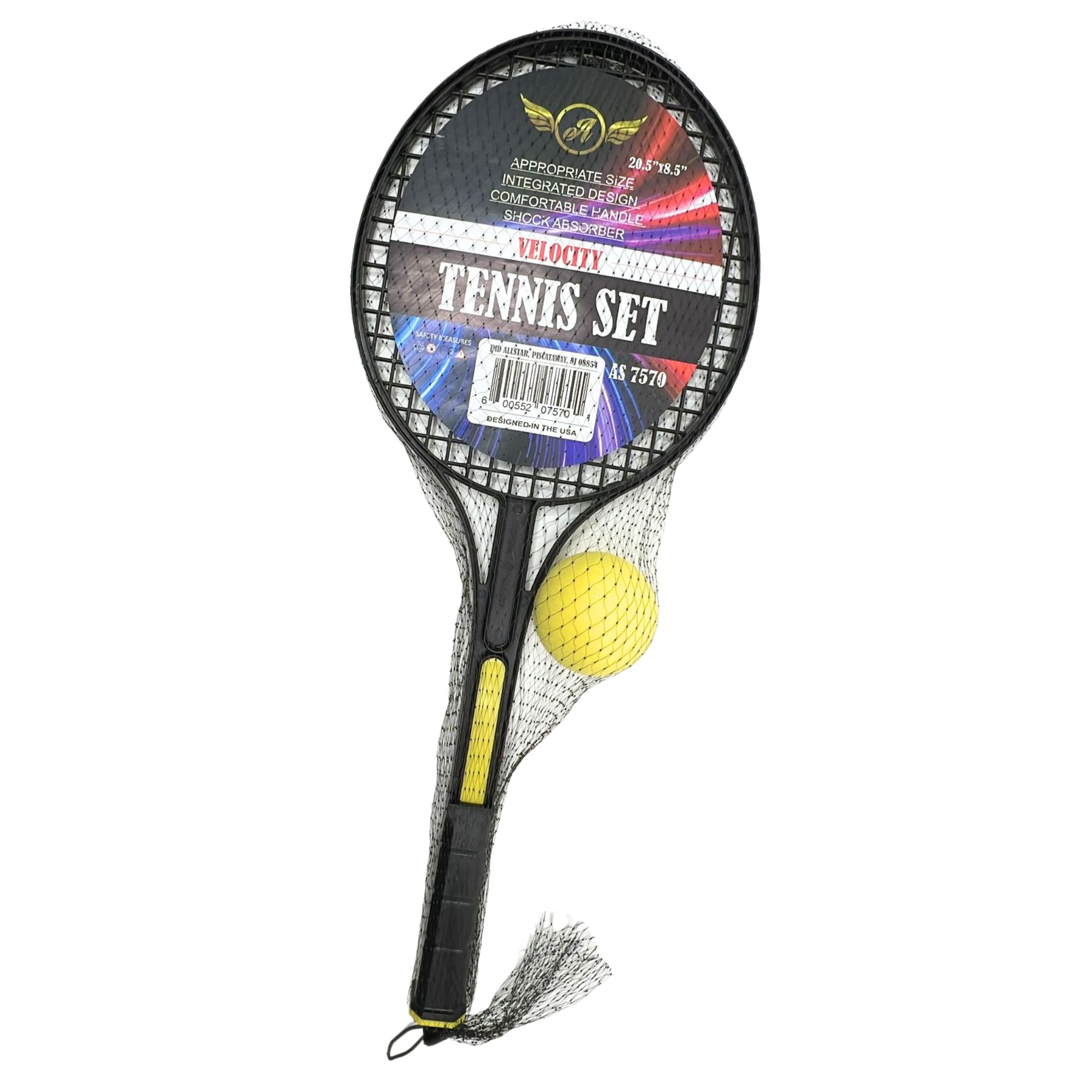 20.5" x 8.5" Tennis Set for Kids – Lightweight Rackets with Ball – Outdoor Sports 1 Pack Racquet Sport Toys Holidays Gift