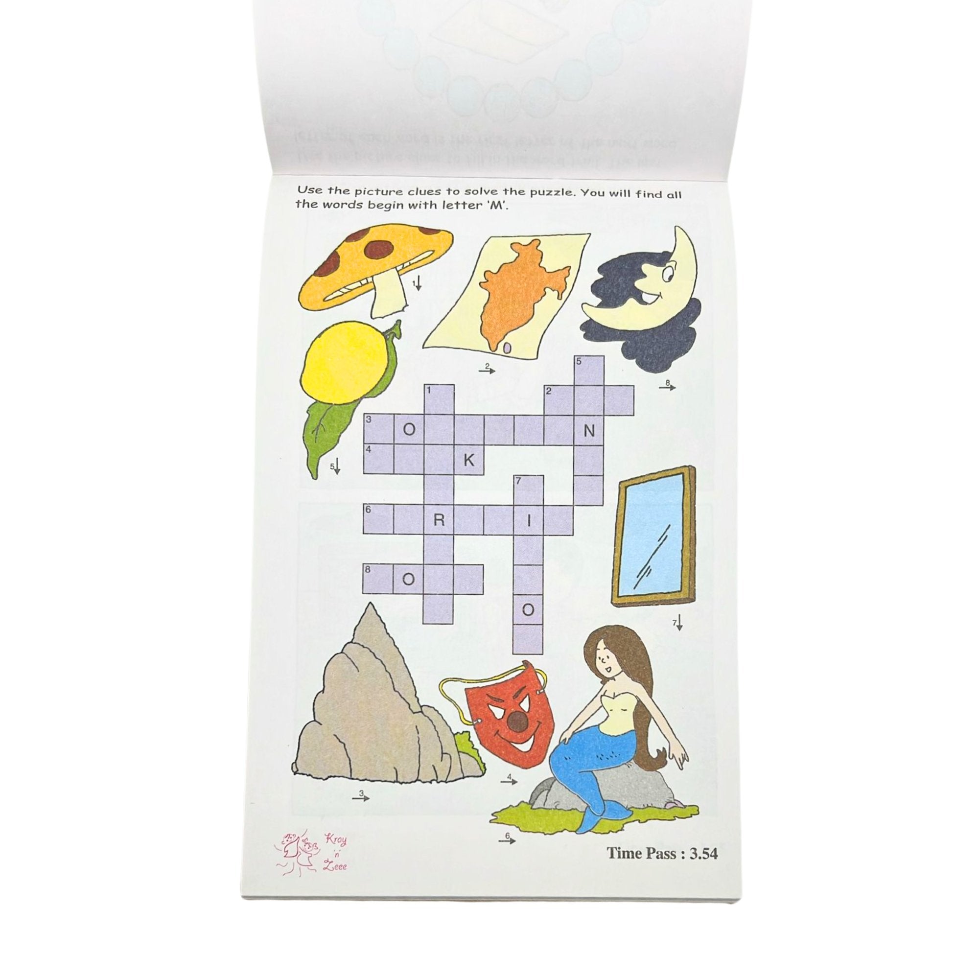 Time Pass Puzzle for Kids Vol 3 – Fun Brain Teasers for Little Minds Puzzles Book Puzzle size and feature image