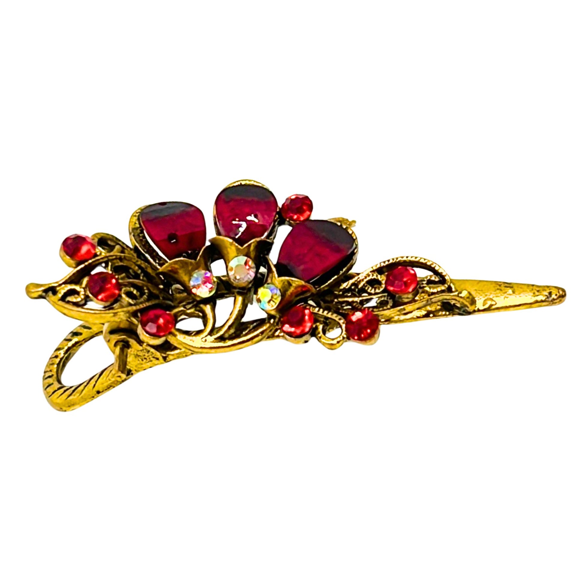 Vintage Hair Clip with Precious Stones