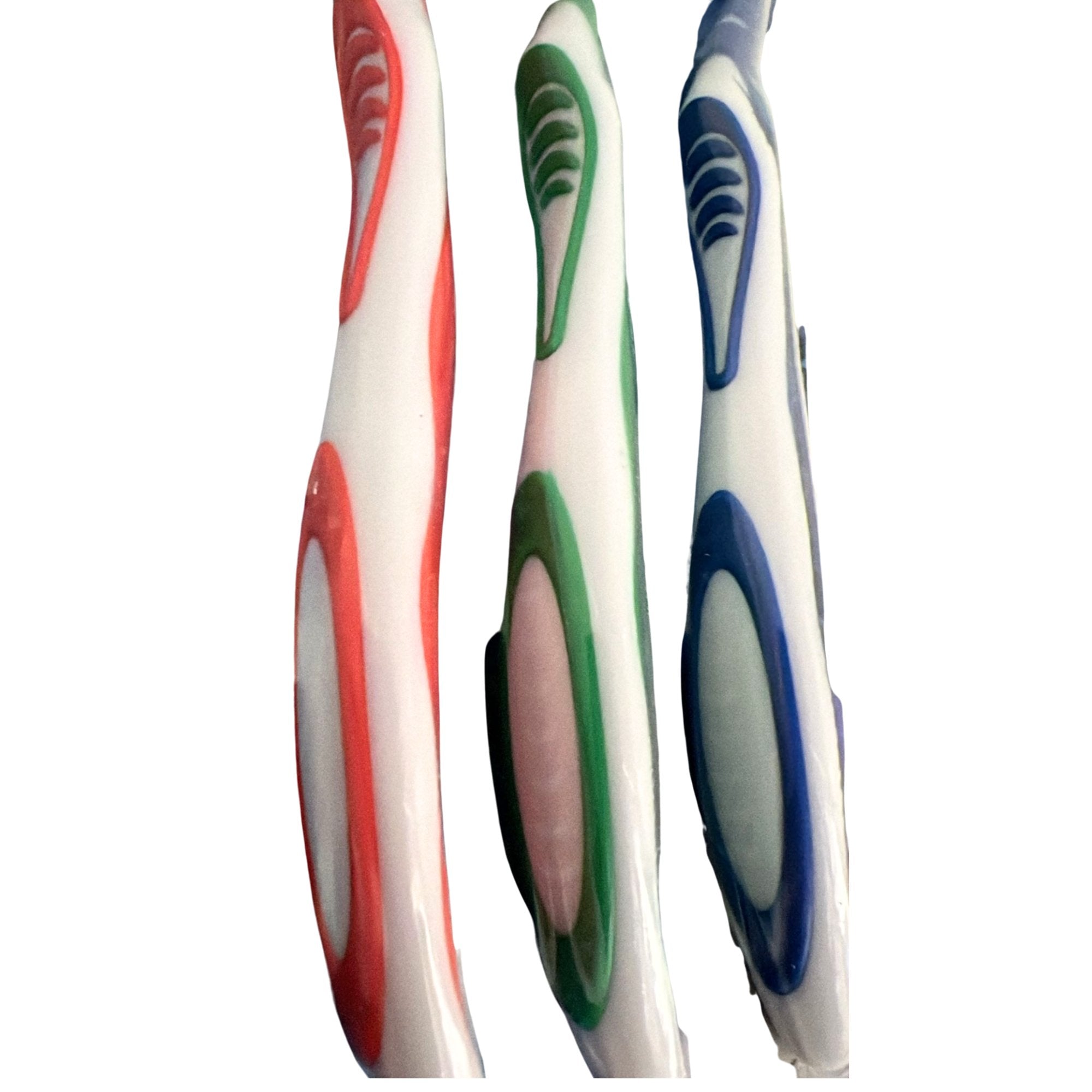 Toothbrushes Set of Multi level Hard Bristles with Grippers and Cap: 6Pc Set Dental product detail image