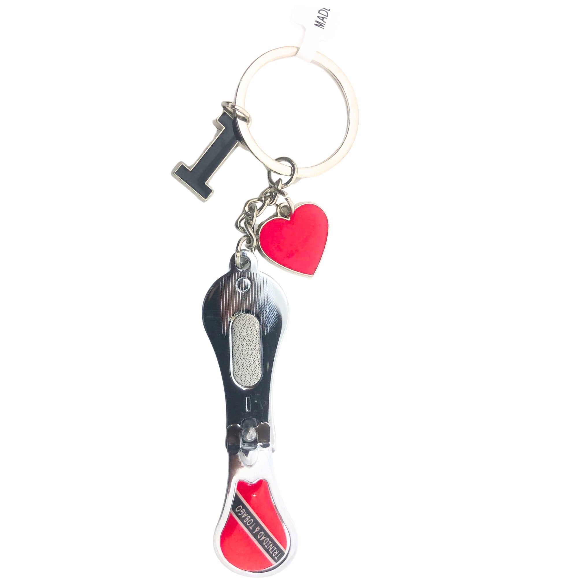 Trinidad & Tobago Flag Key Chain with Nail Clipper – Compact, Dual Purpose Groom: 1 Pack Keychain, Novelty & Souvenir