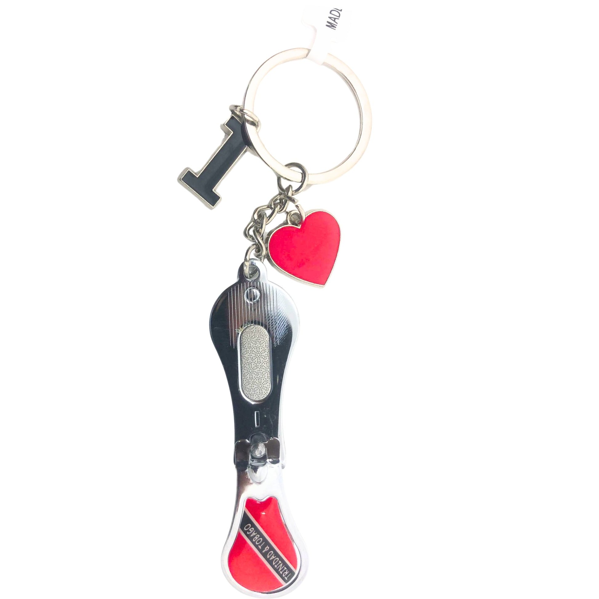 Trinidad & Tobago Flag Key Chain with Nail Clipper – Compact, Dual-Purpose Groom