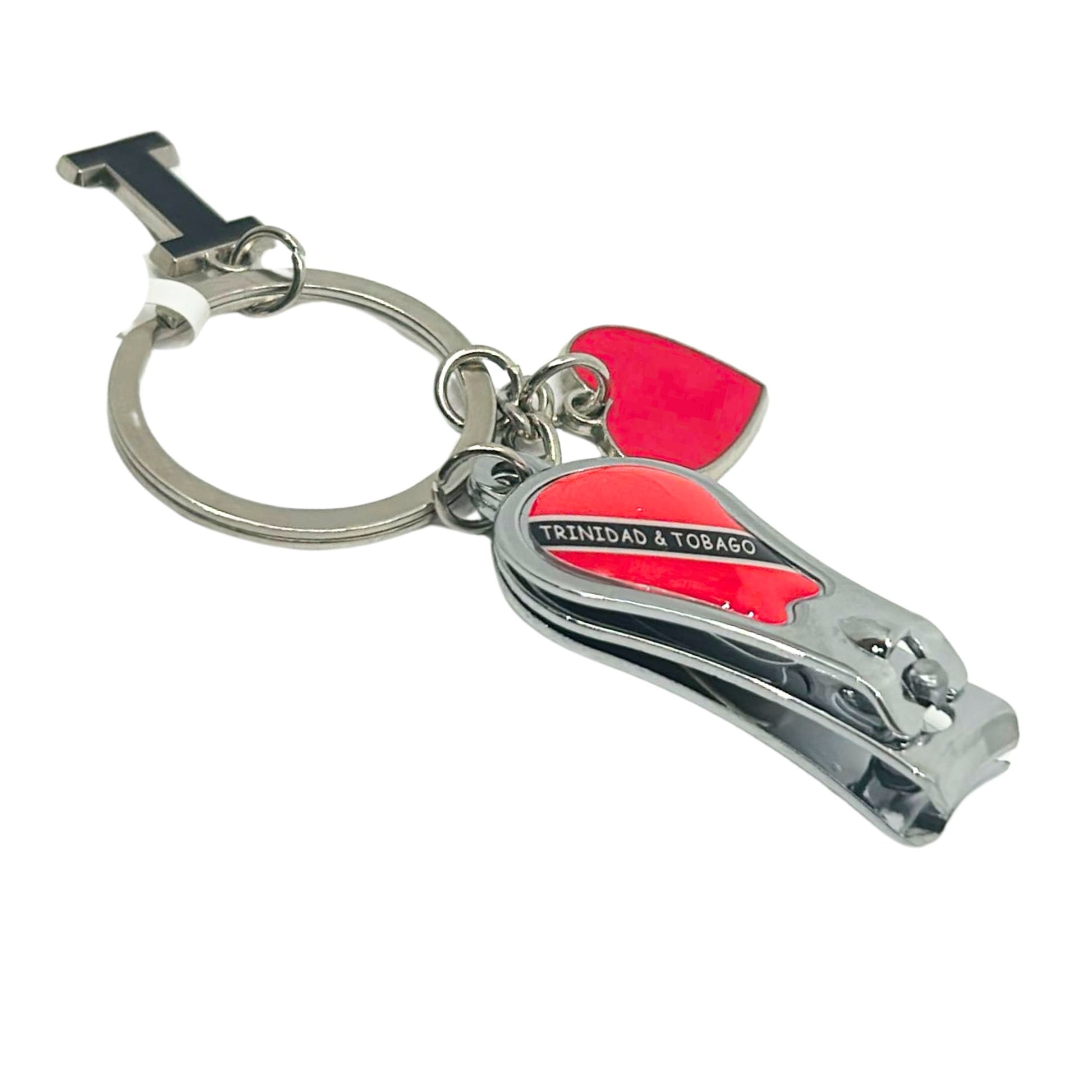 Trinidad & Tobago Flag Key Chain with Nail Clipper – Compact, Dual-Purpose Groom