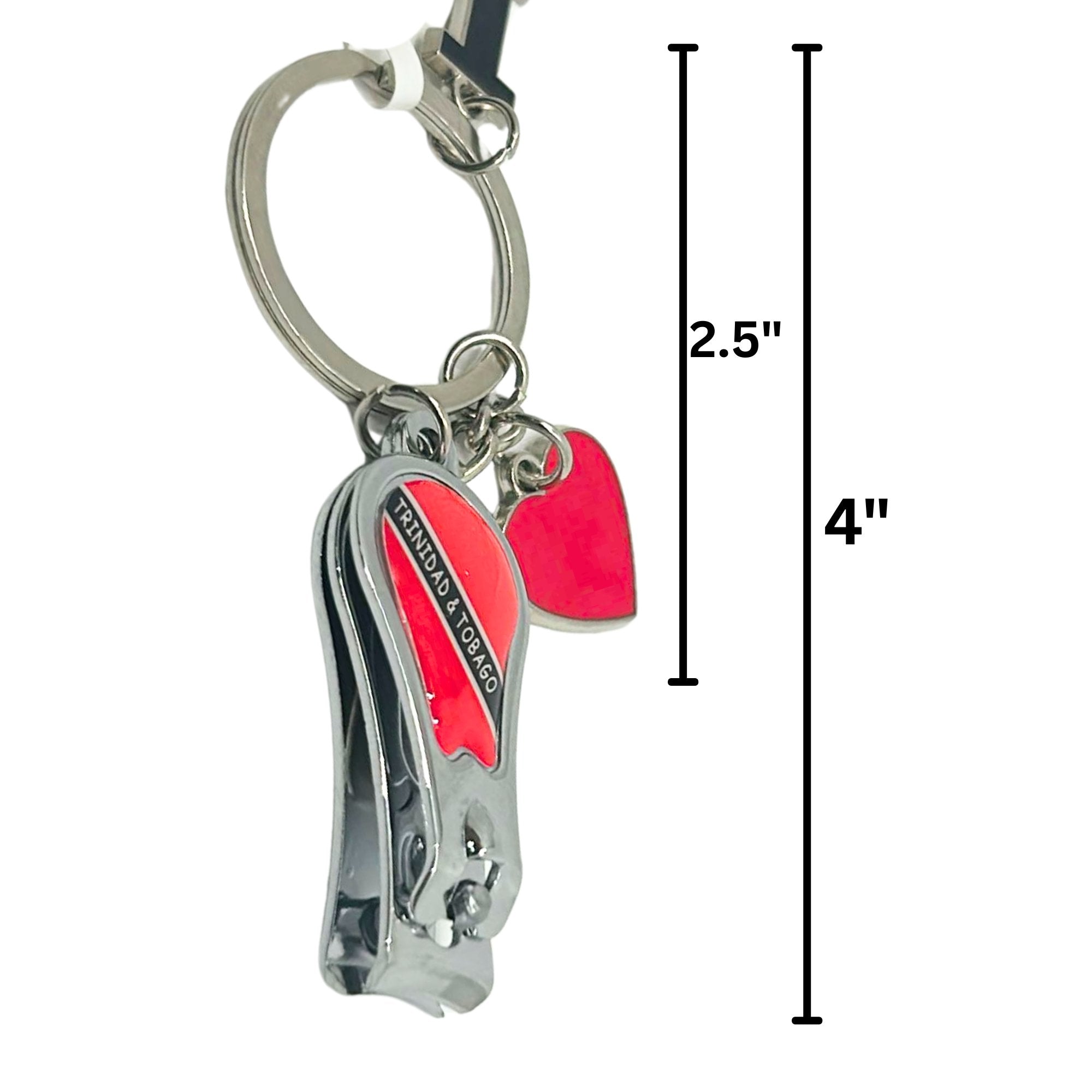 Trinidad & Tobago Flag Key Chain with Nail Clipper – Compact, Dual Purpose Groom: 1 Pack Keychain, Novelty & Souvenir