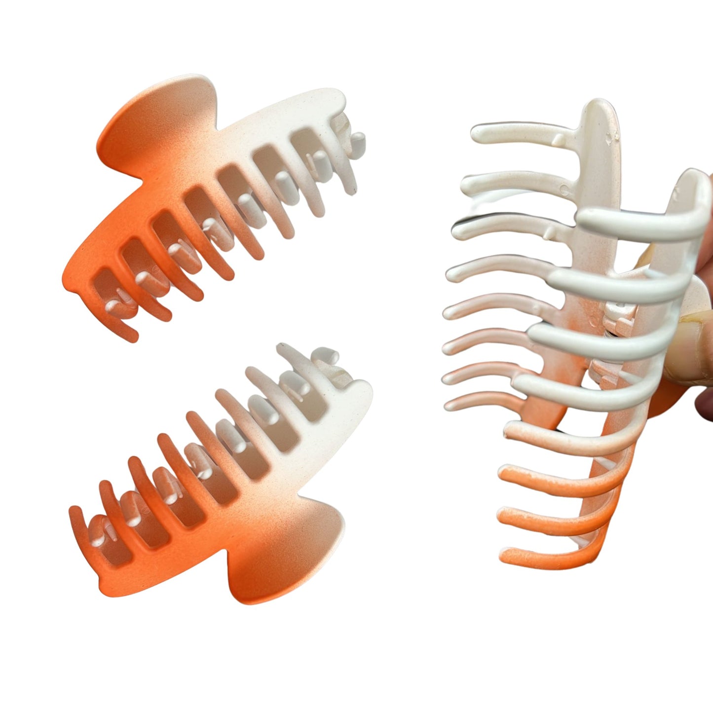 Two-Color Shaded Plastic Hair Claws