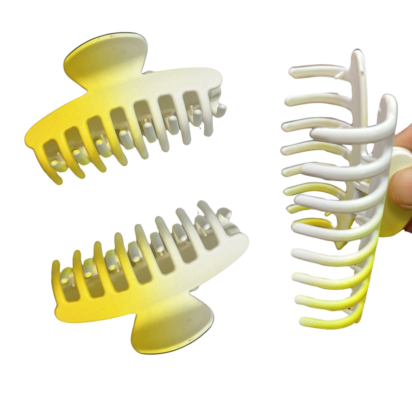 Two-Color Shaded Plastic Hair Claws