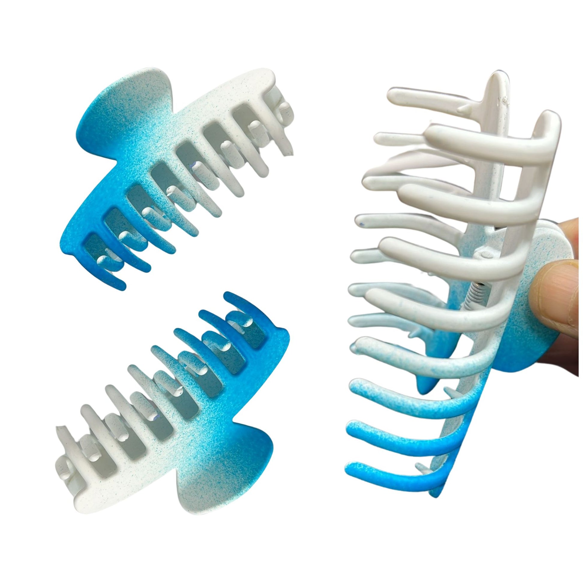 Two-Color Shaded Plastic Hair Claws