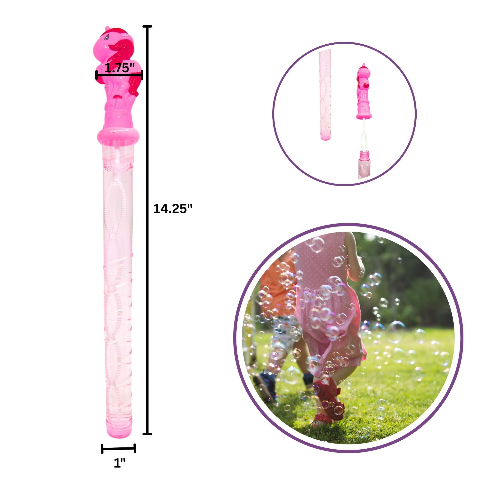 Unicorn Bubble Blowing Wand: 1 Pack Bubble Blowers Holidays Gift Toys product detail image