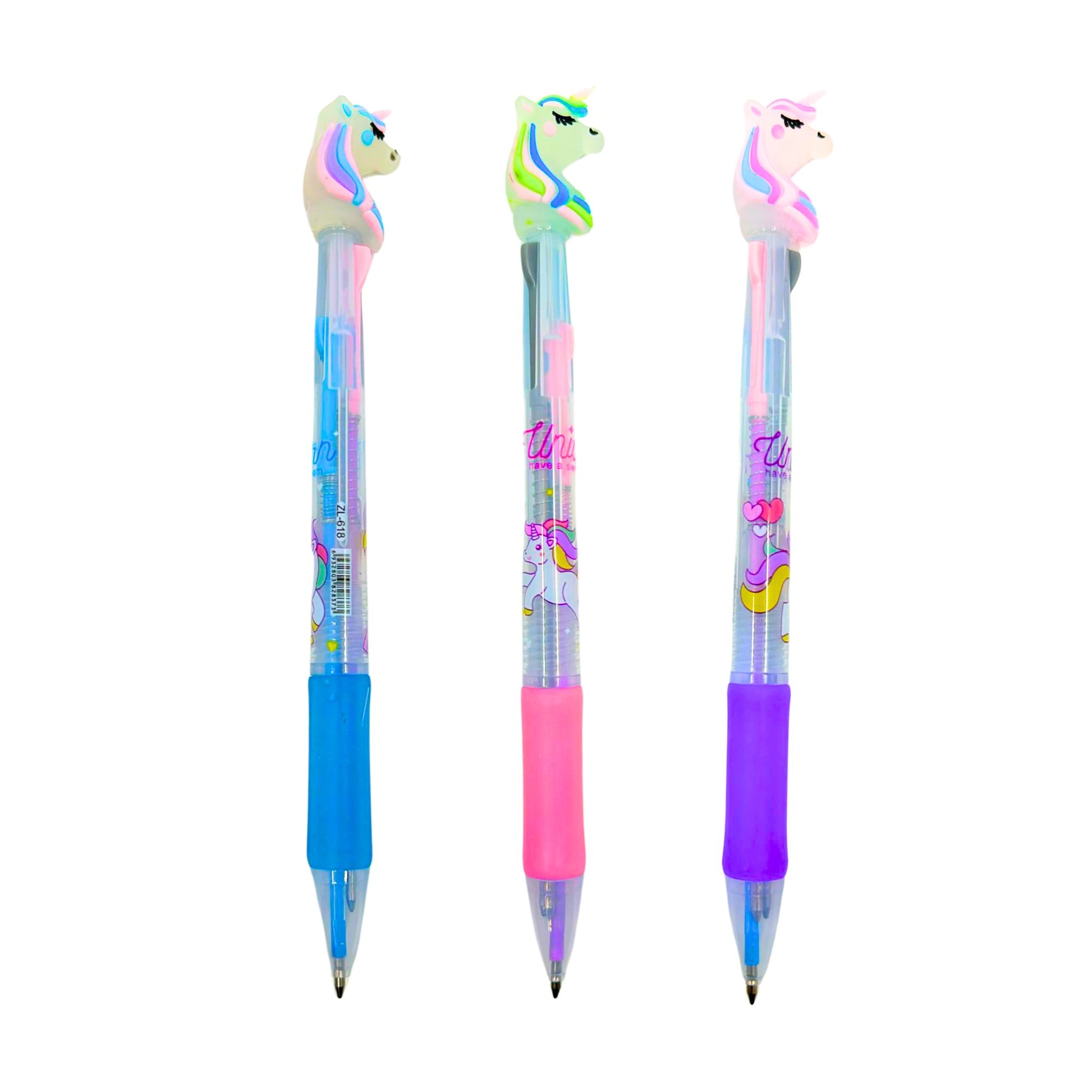 Unicorn Glitter Blue Ink Pen