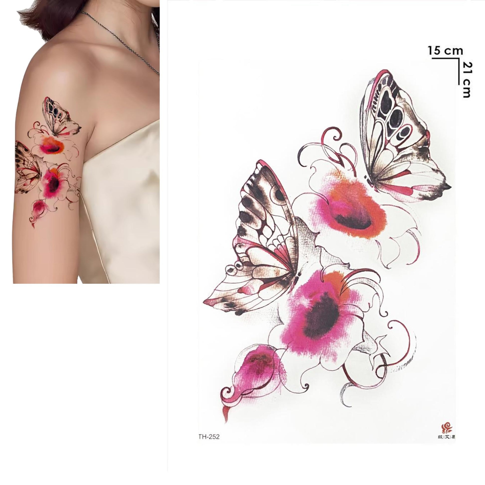 Unisex Colored Semi Permanent/Temporary Long-Lasting Tattoo