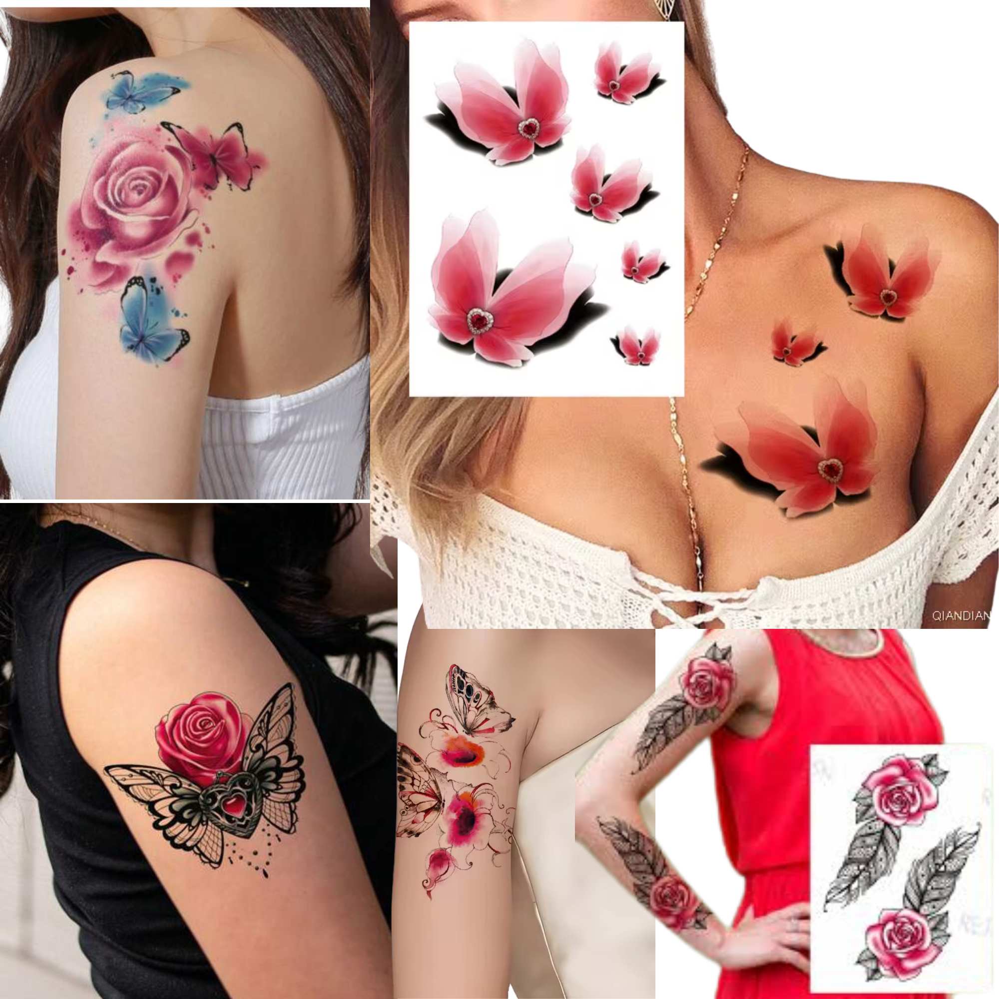 Unisex Colored Semi Permanent/Temporary Long Lasting Tattoo: 1 Pack Temporary Tattoos Tattos main product image