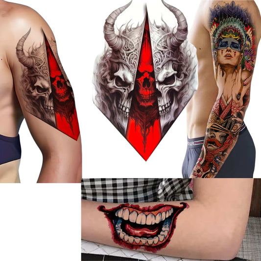 Unisex Colored Semi Permanent/Temporary Long-Lasting Tattoo