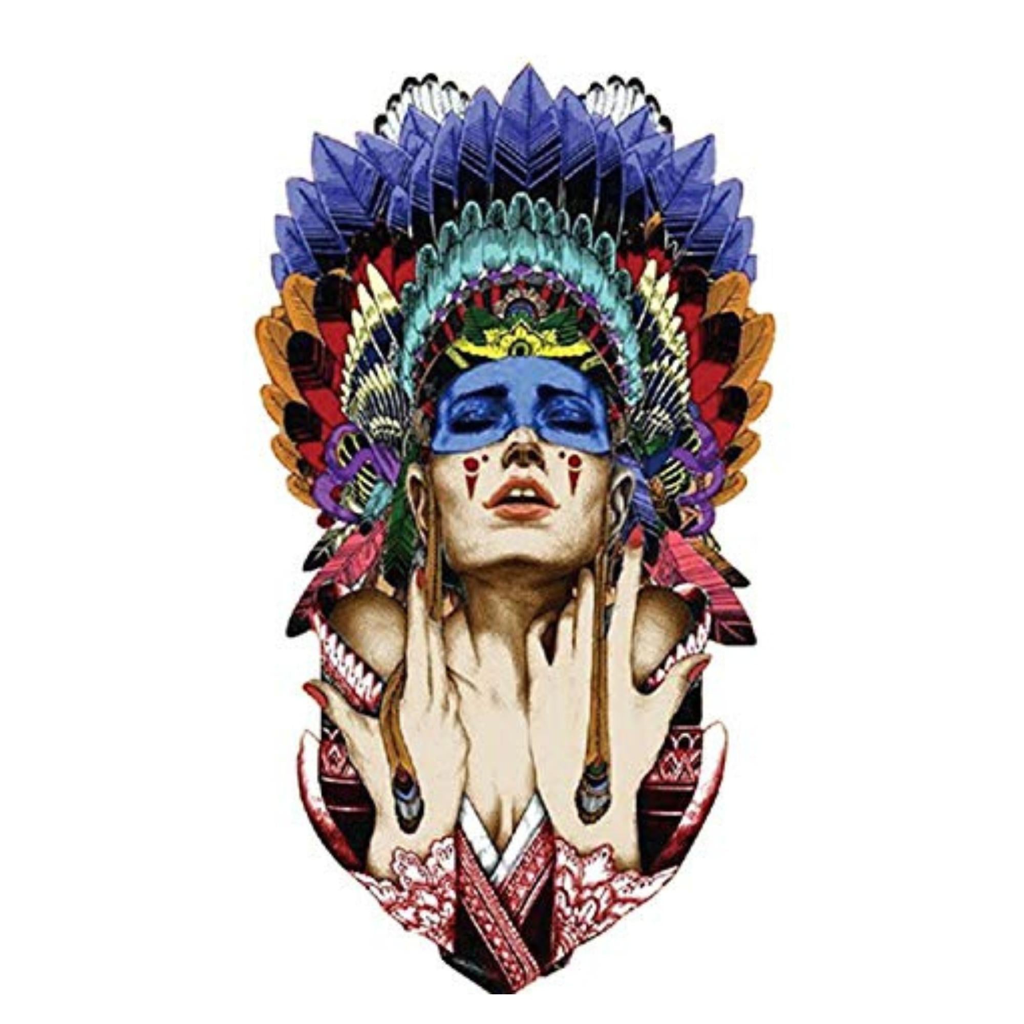 Unisex Colored Semi Permanent/Temporary Long Lasting Tattoo: 1 Pack Temporary Tattoos Tattos product detail image