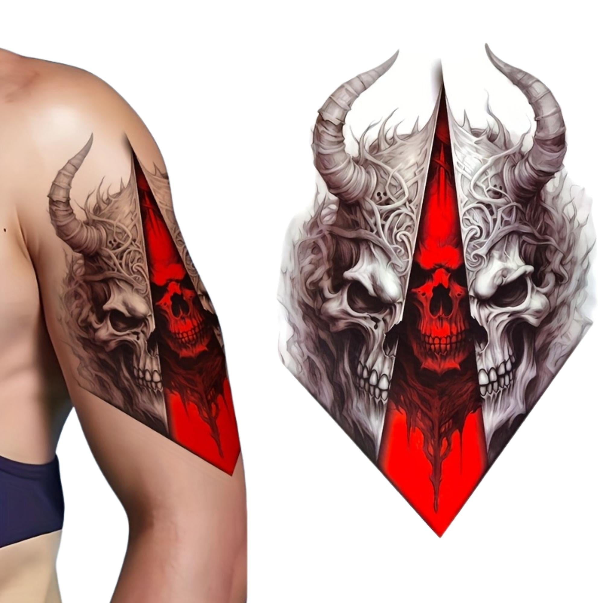 Unisex Colored Semi Permanent/Temporary Long Lasting Tattoo: 1 Pack Temporary Tattoos Tattos product image 5