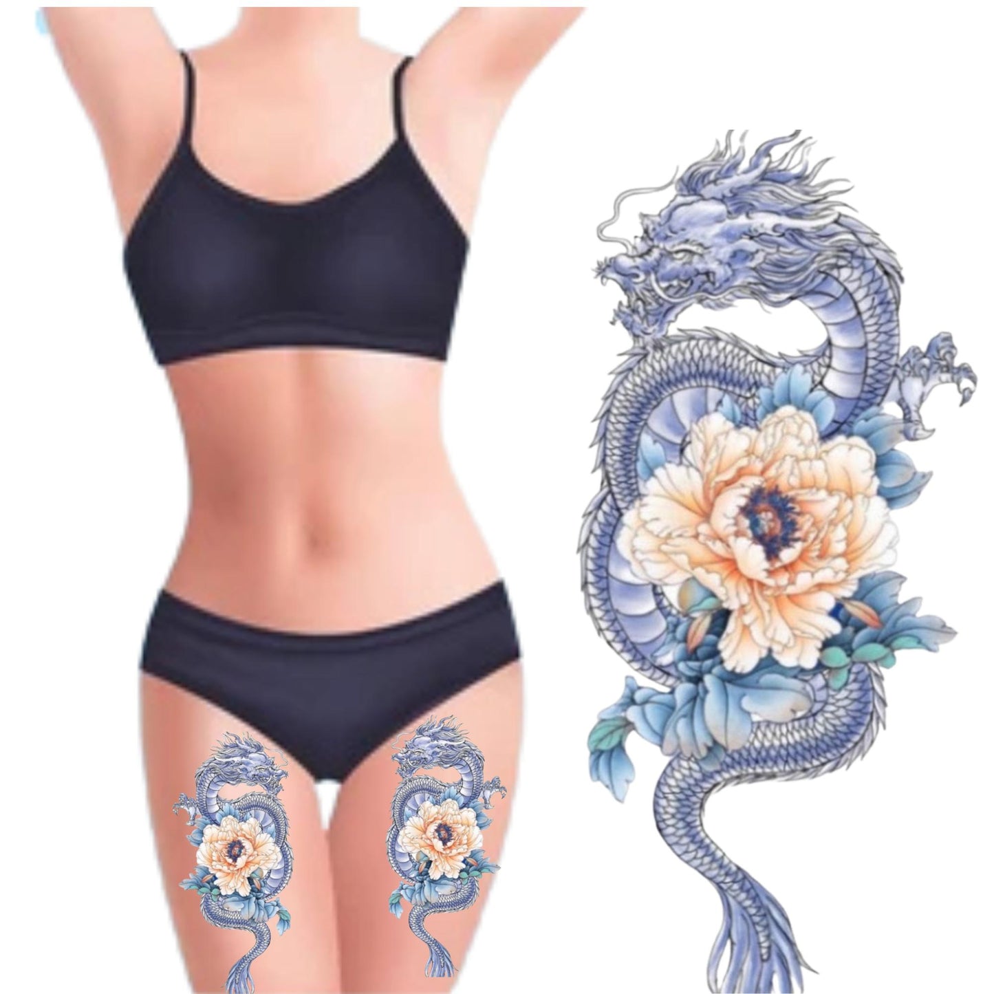 Unisex Colored Semi Permanent/Temporary Long-Lasting Tattoo