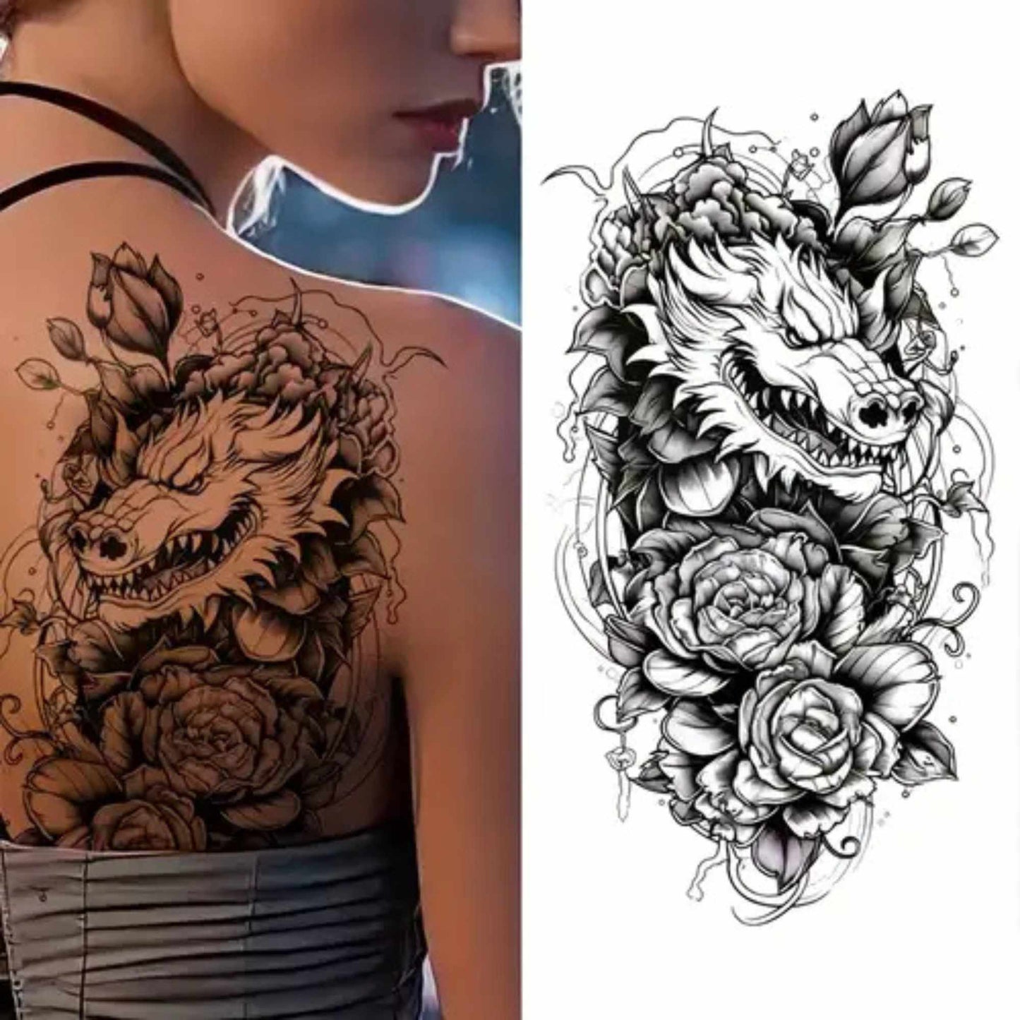 Unisex Colored Semi Permanent/Temporary Long-Lasting Tattoo